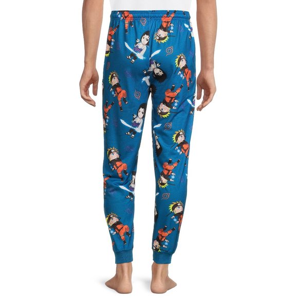 Naruto Shippuden Men's Adult Blue Sleep Joggers, S-2XL-Blue - Picture 3 of 5